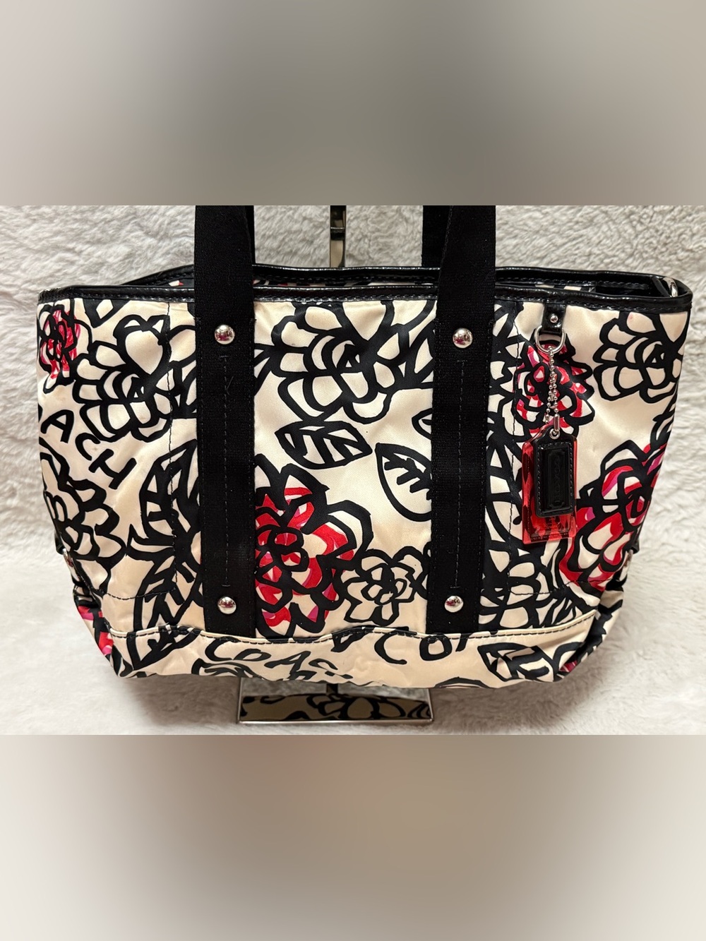 Coach Poppy Daisy Floral Graffiti Tote- Y2K
